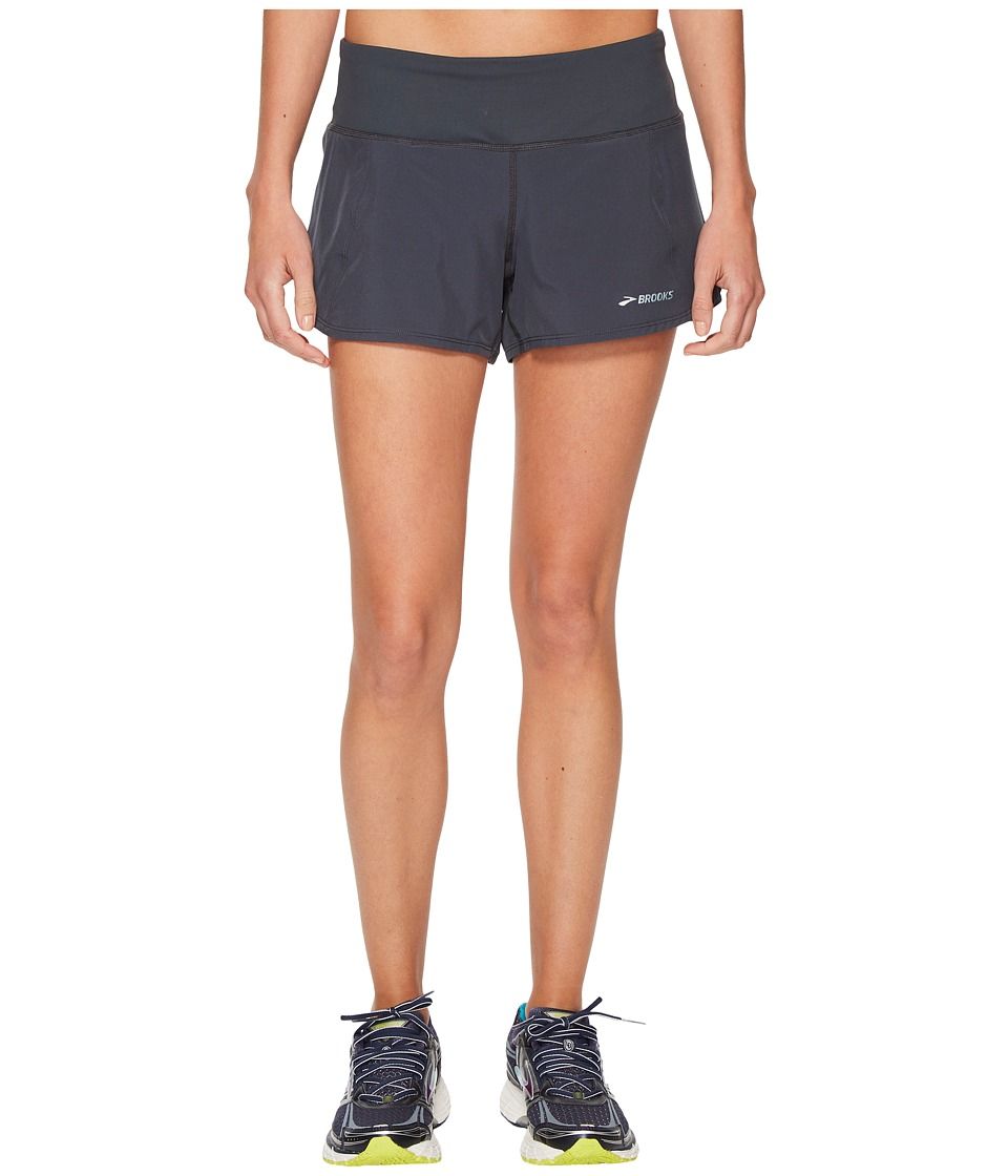 Brooks - Chaser 3 Shorts (Asphalt) Women's Shorts | Zappos