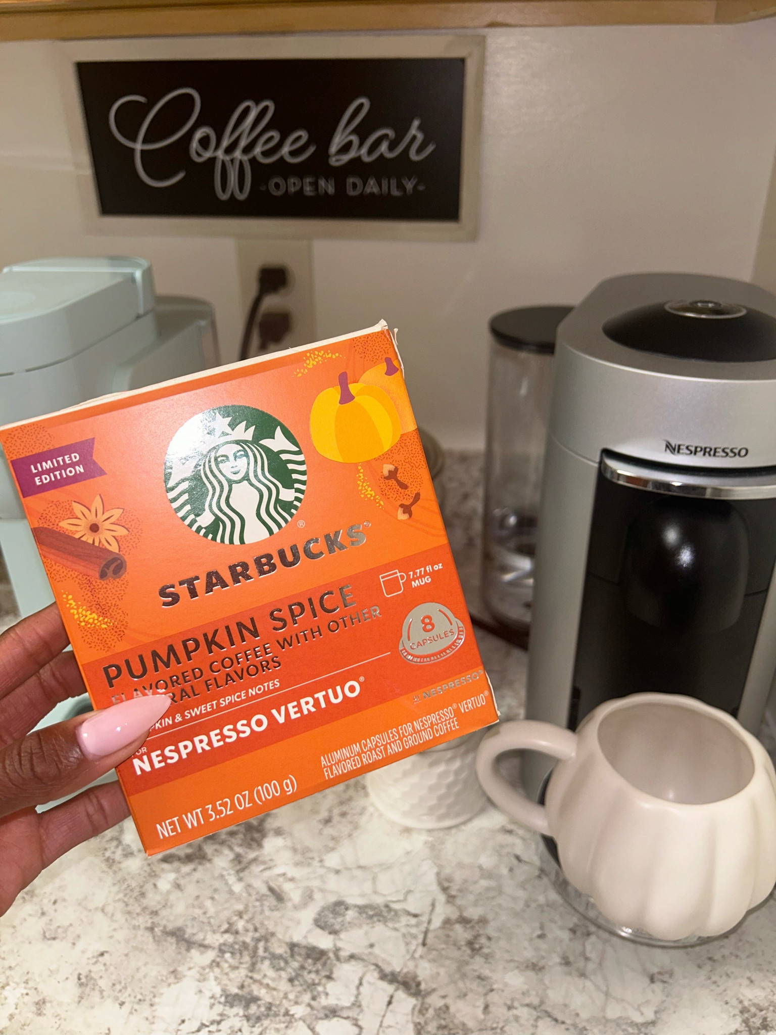 Pumpkin season is upon us. It’s the most wonderful time of the year. I’m a summer baby so admitting that fall is my favorite season takes a lot outta me. 

Anywho these Starbucks pumpkin coffee pods are A1 and we don’t have to wait for Nespresso to release their pumpkin spice cake. 

My pumpkin mug is from last season but they brought it back. If you want one, don’t wait until it’s sold out again. I know we barely made it to back to school season but you have to shop for Halloween now. 

#LTKHome #LTKFindsUnder50 #LTKBacktoSchool