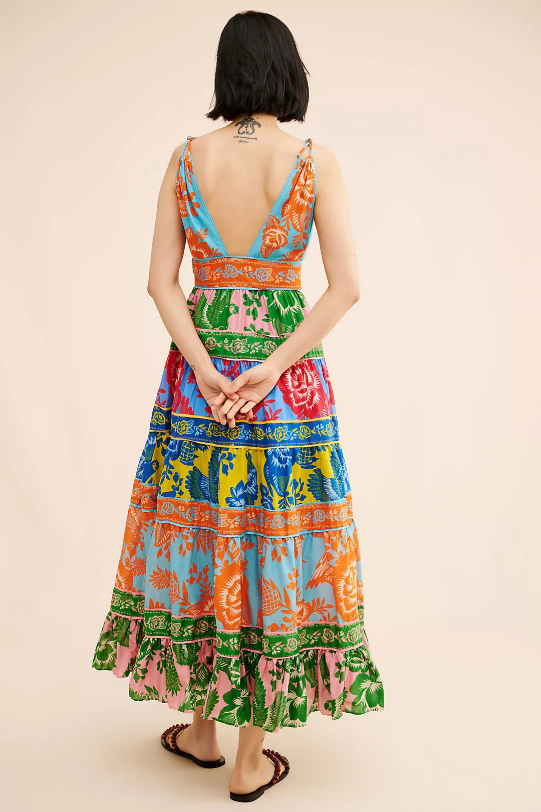 FARM Rio Lace Garden Mix Maxi Dress | Anthropologie (US)