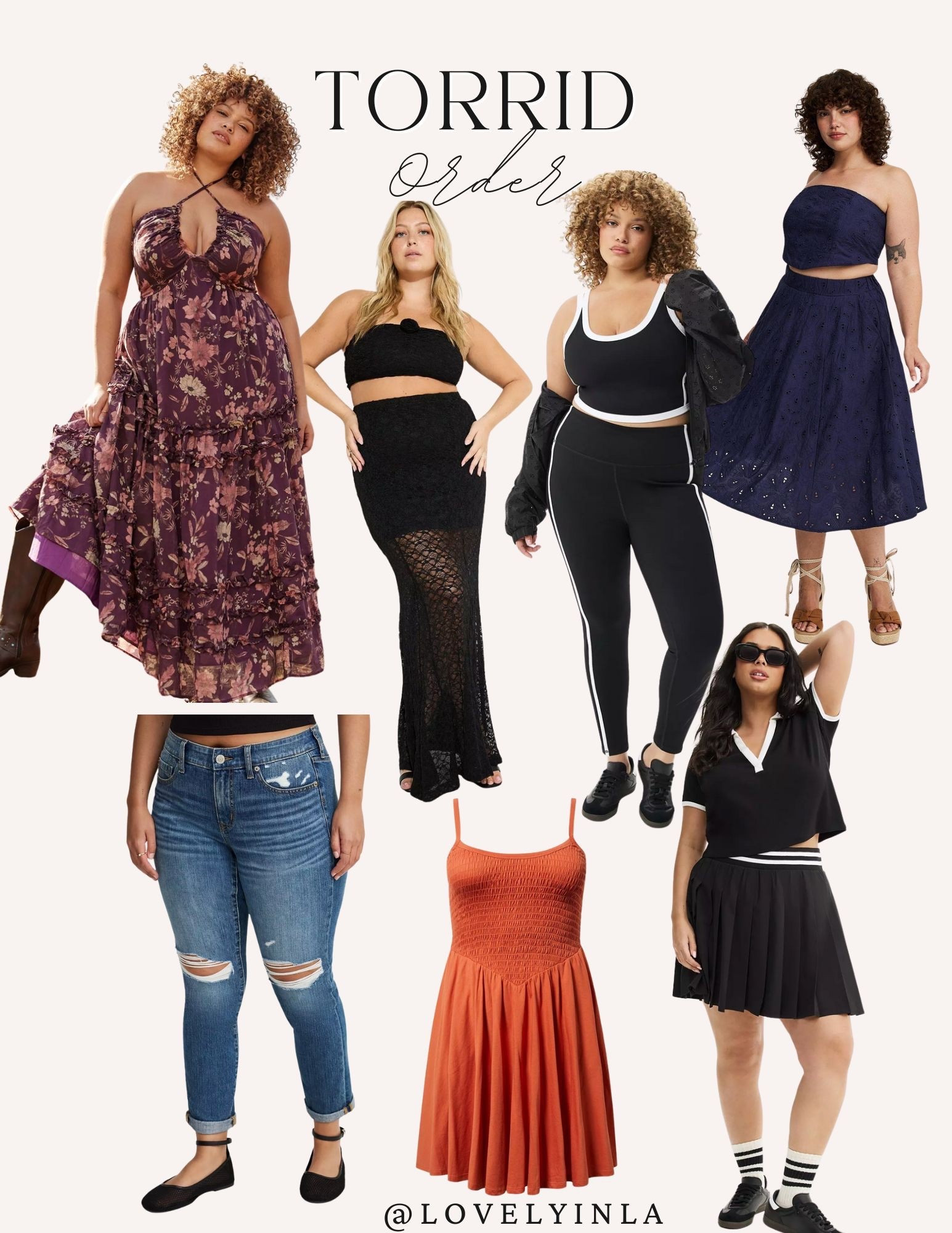 Cute plus size activewear sets and boho dresses. 2 piece lace set. New from Torrid. 

#LTKPlusSize #LTKActive #LTKSeasonal