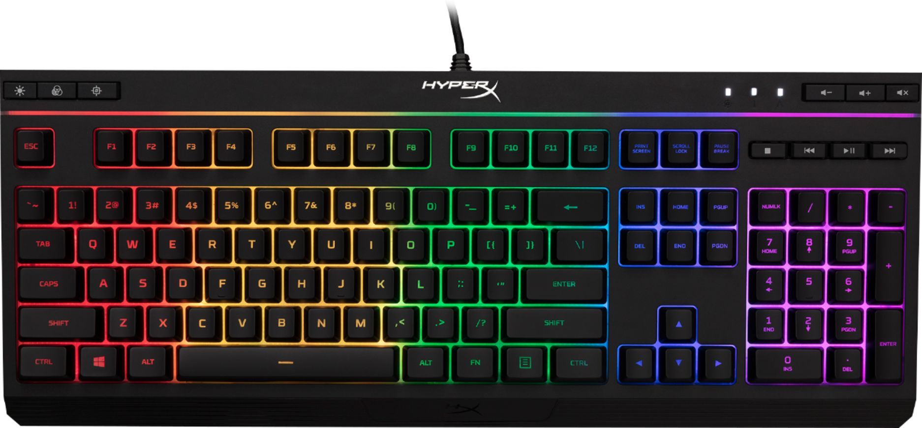 HyperX Alloy Core Full-size Wired Gaming Membrane Keyboard with RGB Lighting Black 4P4F5AA#ABA/HX... | Best Buy U.S.