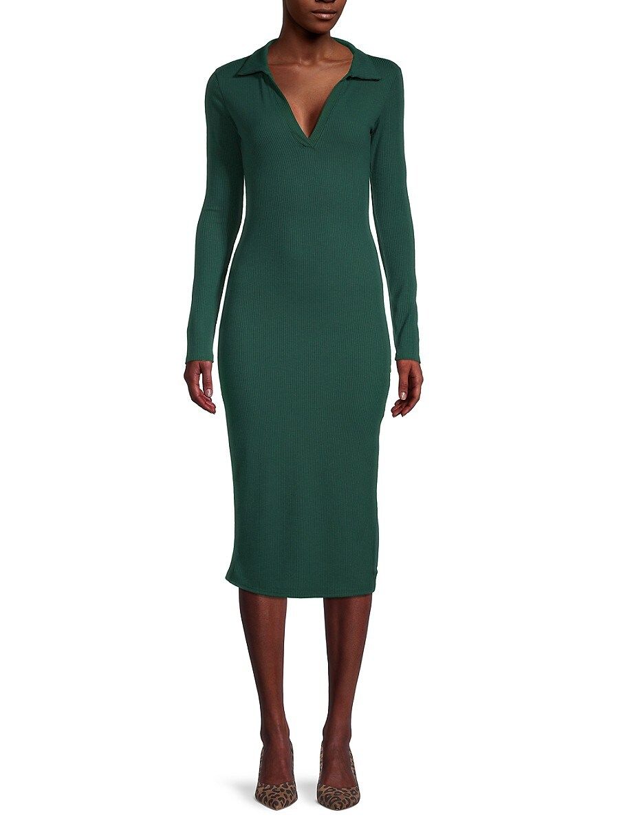 Charlotte Avery Women's Ribbed Bodycon Dress - Hunter Green - Size S | Saks Fifth Avenue OFF 5TH