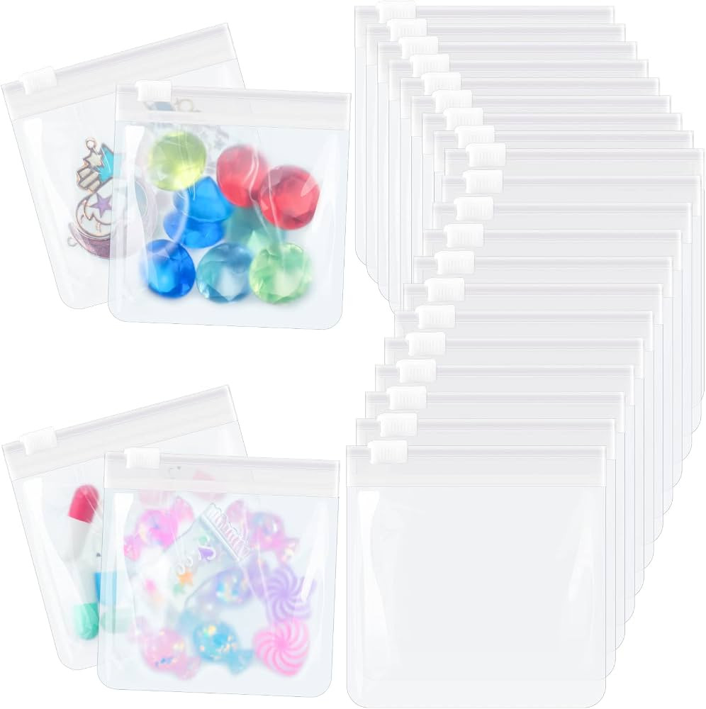 24 Pieces Pill Pouch Bags Zippered Set Reusable Translucent Medicine Organizer Sealing Travel Pla... | Amazon (US)