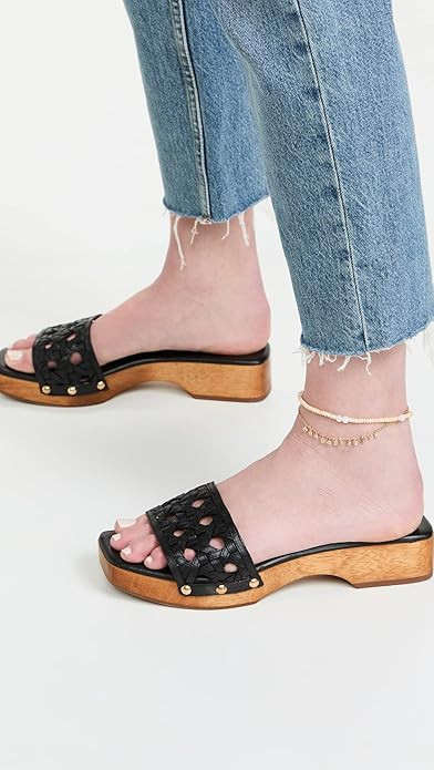 Tory Burch Women's Basket Weave Clogs | Amazon (US)