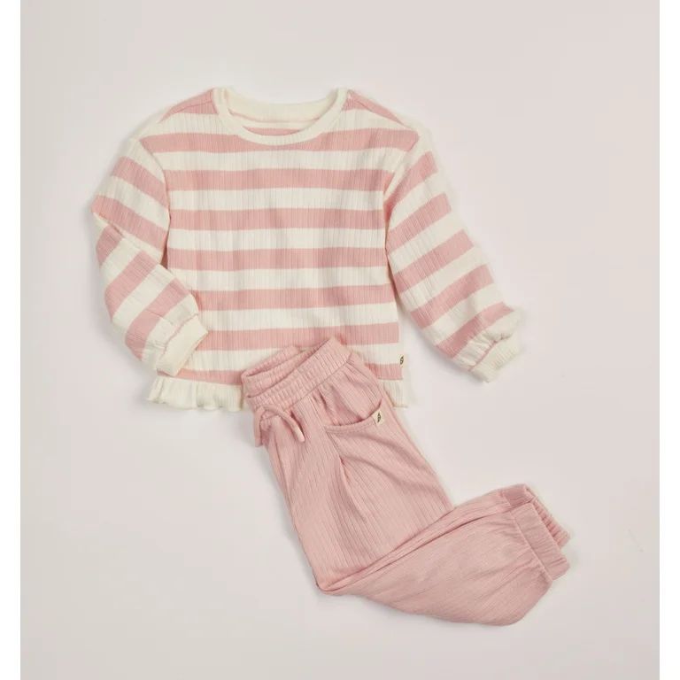 easy-peasy Toddler Girl Pullover Stripe Hacci Sweatshirt, Sizes 18M-5T | Walmart (US)