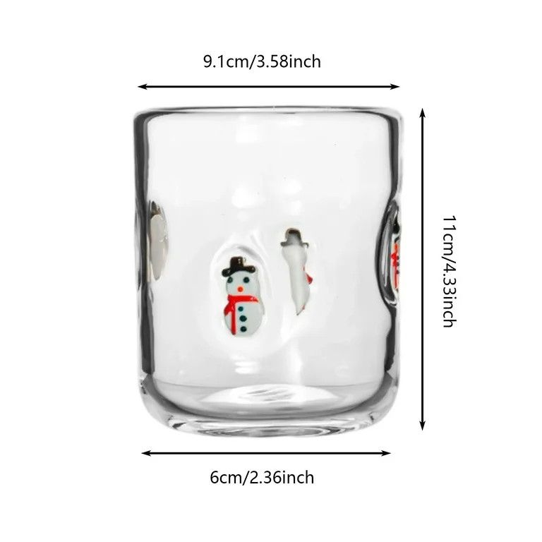 JESSBEAUTY Christmas Icon Juice Glasses, 14oz Icon Stemless Drinking Glasses Set, Xmas Gifts for ... | Walmart (US)