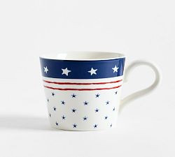Americana Stars &amp; Stripes Stoneware Mug | Pottery Barn (US)