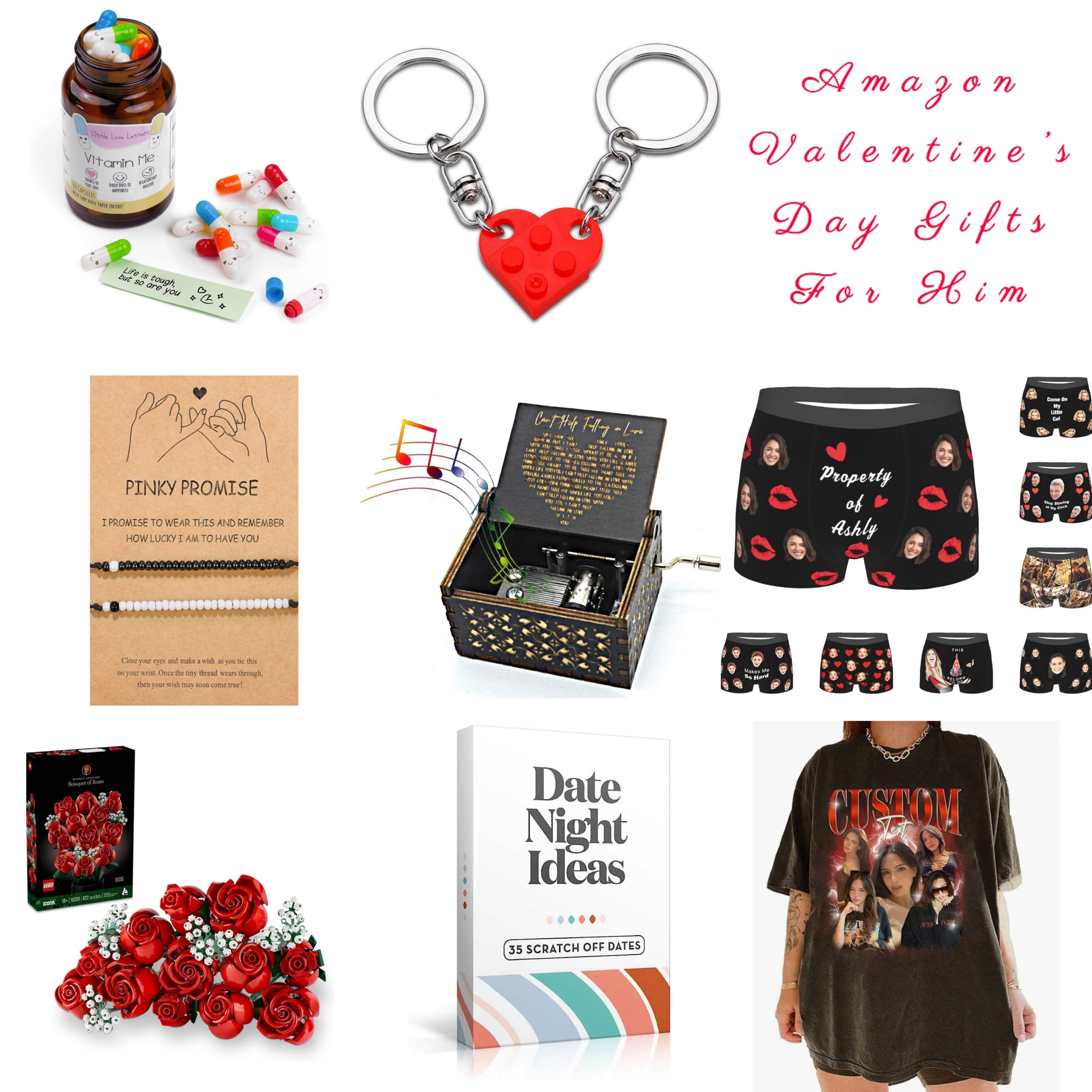Amazon
Valentine’s Day
Valentine
Gift
Gifts
Gift Guide
Boyfriend
Husband
Friend
Partner
For Him
Date
Dates
Message
DIY
Keychain
Lego
Heart
Flowers
Roses
Unique
Custom
Music Box
Bracelet
Accessories
Boxers
T-Shirt
Graphic Shirt
Family
Affordable
Funny
Party
Holiday
Birthday
Anniversary
Love
Wedding

#LTKfindsunder50 #LTKmens #LTKGiftGuide