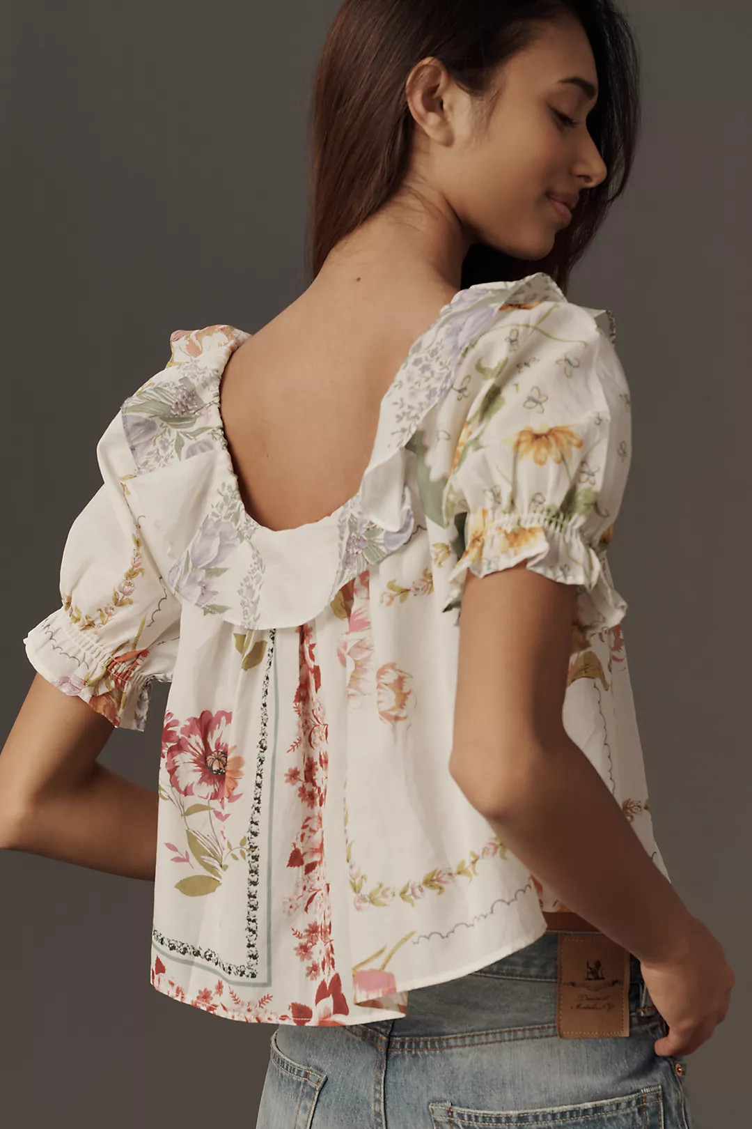 By Anthropologie Puff-Sleeve Collared Blouse | Anthropologie (US)