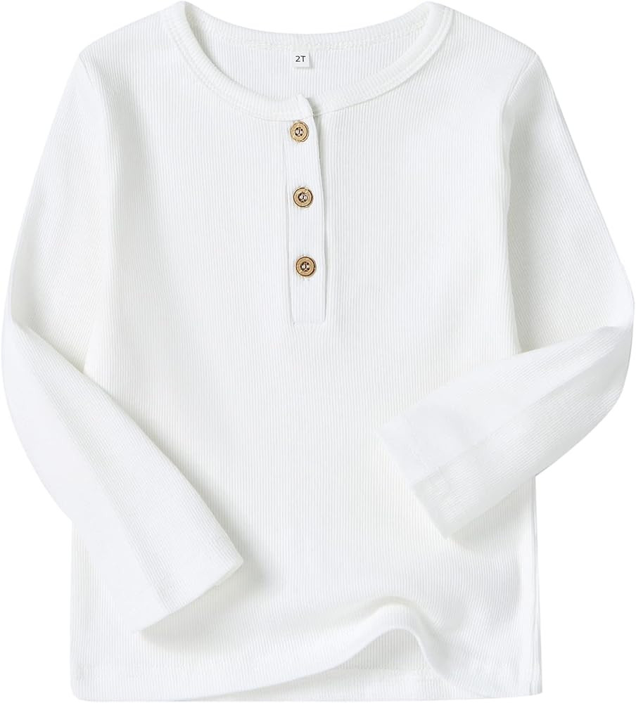 Toddler Boys Henley Shirts Long Sleeve Cotton Tshirt for Kids | Amazon (US)
