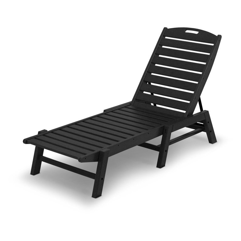 POLYWOOD&reg; Nautical Recycled Plastic Armless Chaise | Walmart (US)