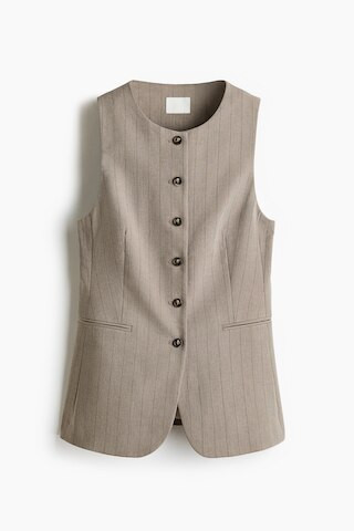 H & M - Long Vest - Beige | H&M (US + CA)