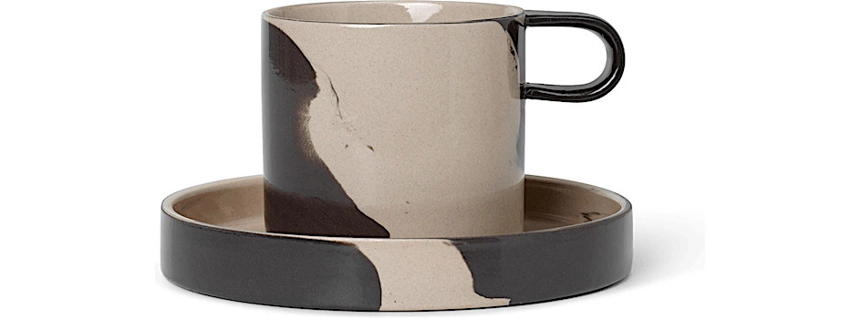 Inlay Tasse mit Untertasse  Design von  ferm LIVING | Design Bestseller (DE)
