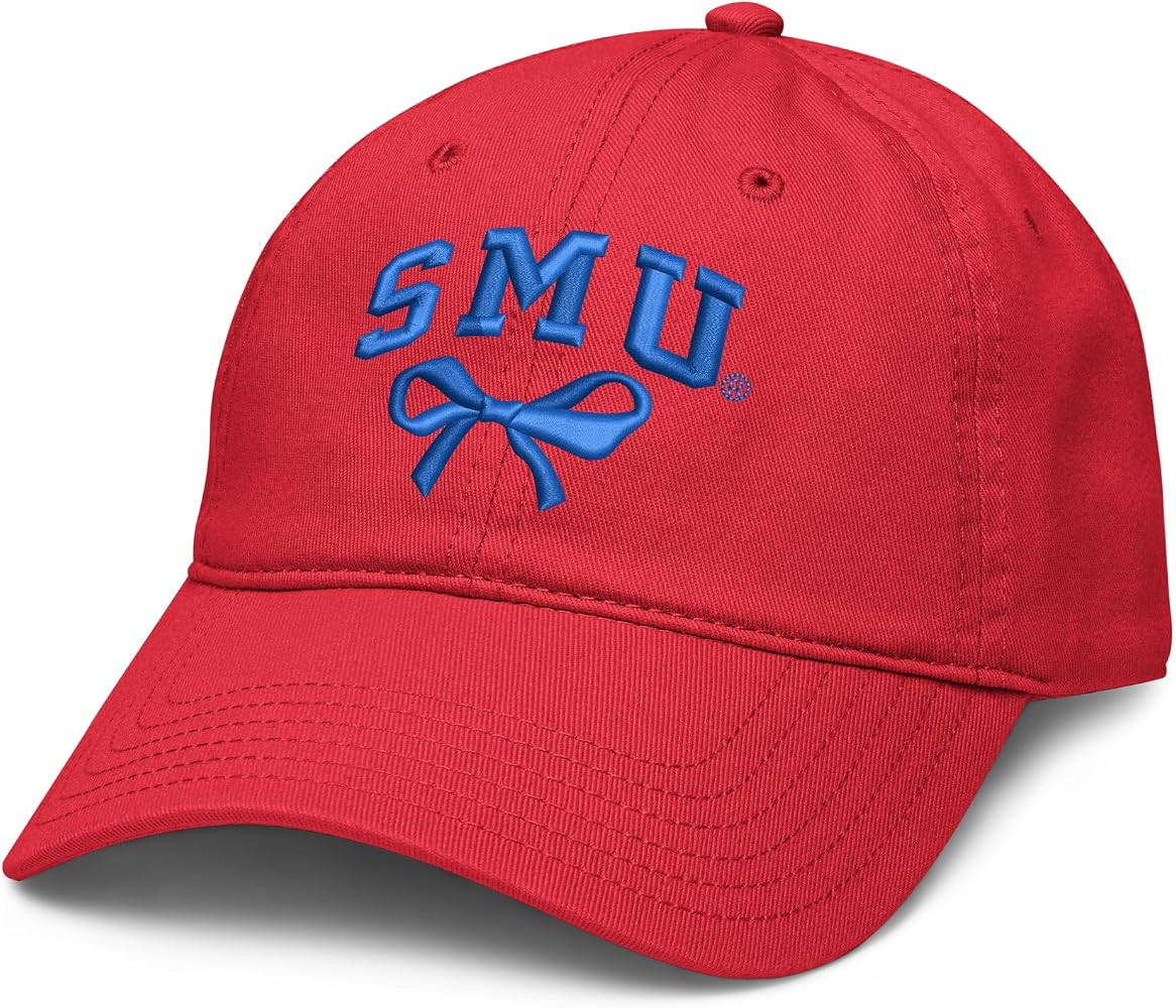 SMU Mustangs Bow Officially Licensed Adjustable Puff Embroidered Baseball Hat | Amazon (US)