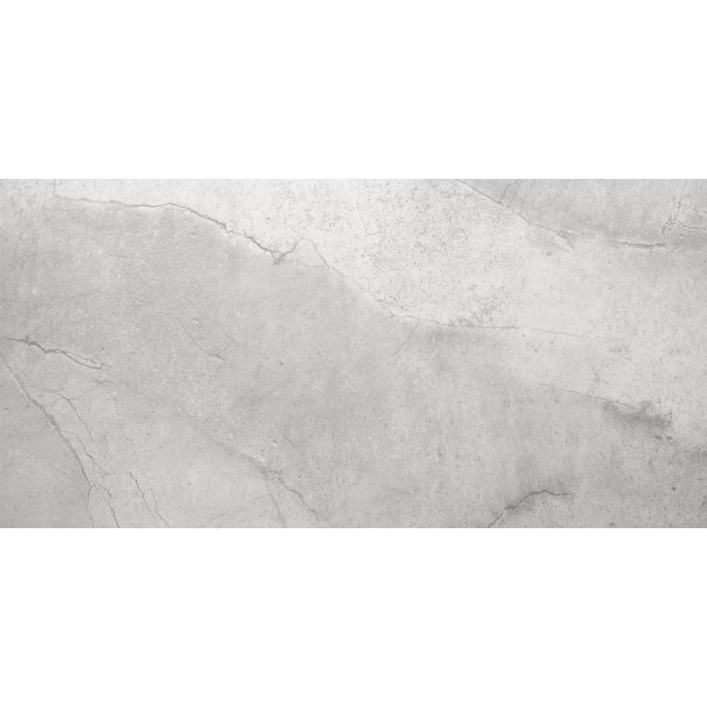 St. Moritz Ii Silver Matte 11.73 in. x 23.5 in. Porcelain Floor and Wall Tile (11.46 sq. ft. / ca... | The Home Depot