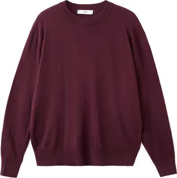 MANGO Finely Knit Crewneck Sweater | Nordstrom | Nordstrom
