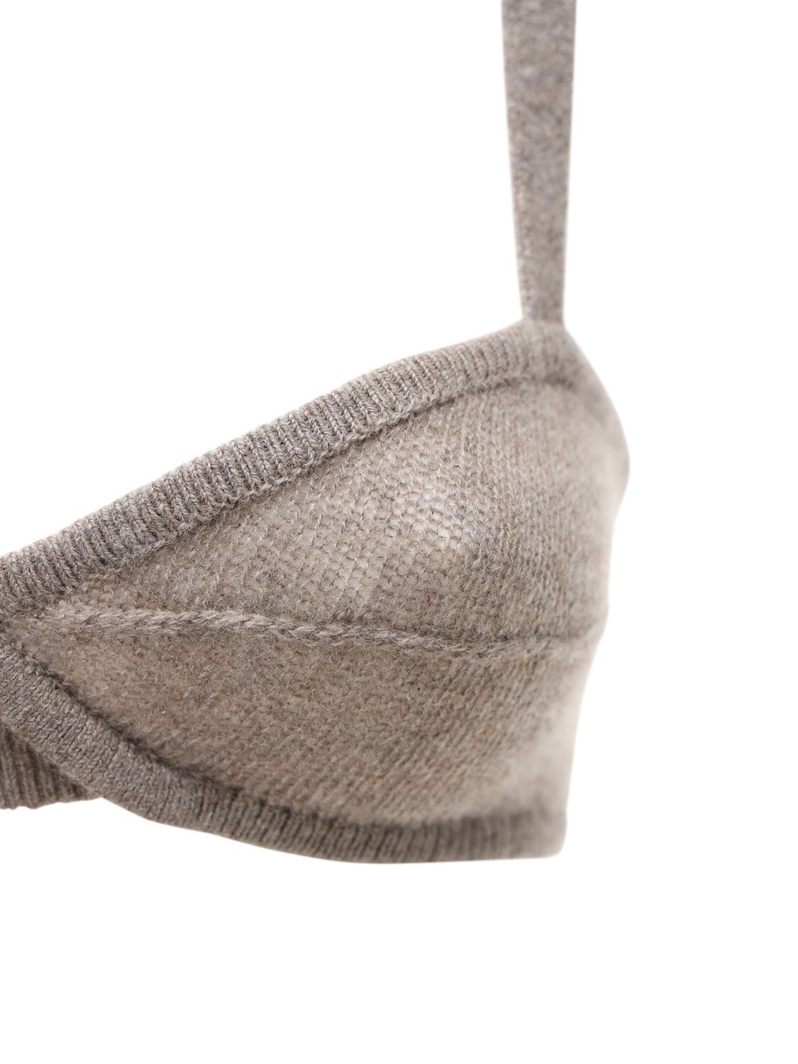 Khaite - Eda cashmere knit bralette - Beige | Luisaviaroma | Luisaviaroma