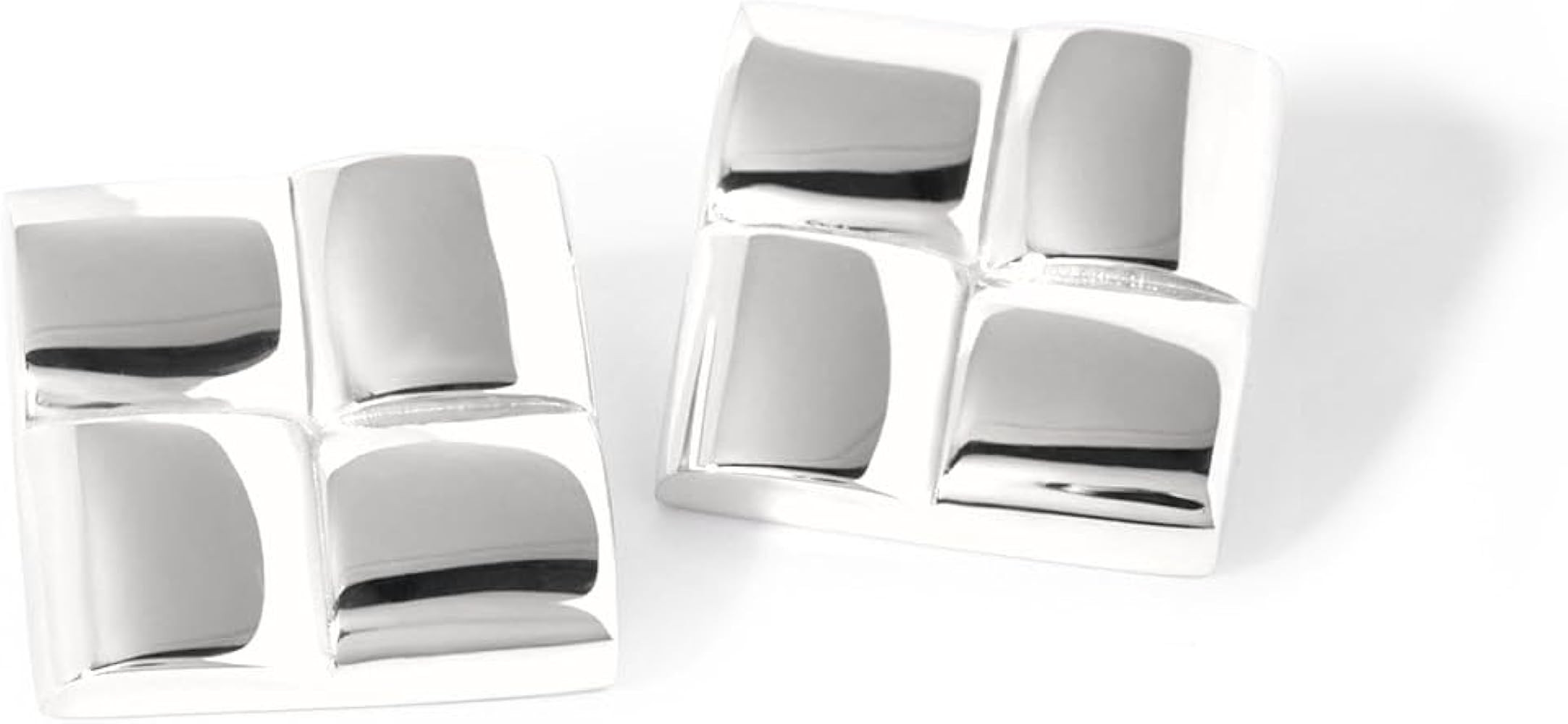 Gold Silver Statement Chunky Button Stud Earrings Vintage Geometric Square Button Earrings Dainty... | Amazon (US)