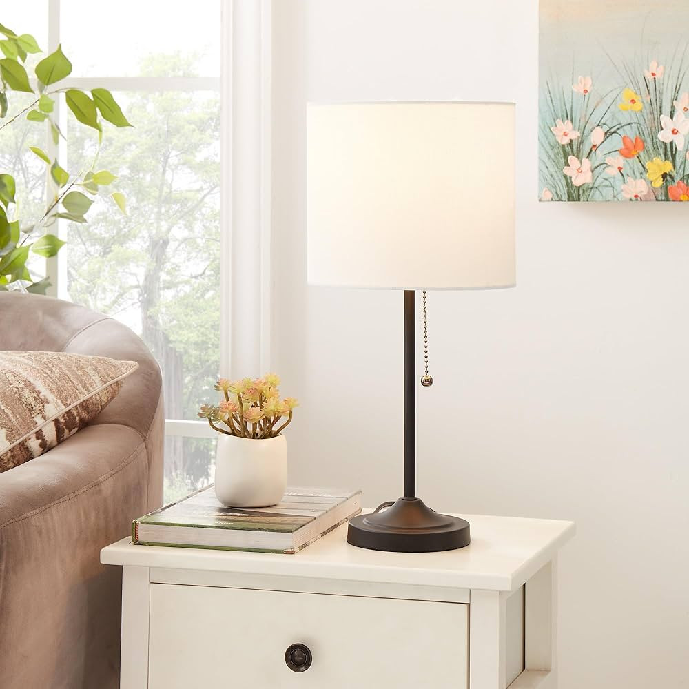 Finn Table Lamp for Bedroom, Bedside Lamp for Nightstand, Black Table Lamp for Living Room with L... | Amazon (US)