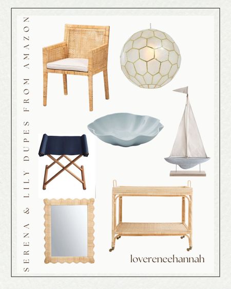 Some of my favorite Serena & Lily dupes from Amazon! #serenaandlily #amazon #amazonhome #amazonhomedecor #homedecor #home #coastalstyle 