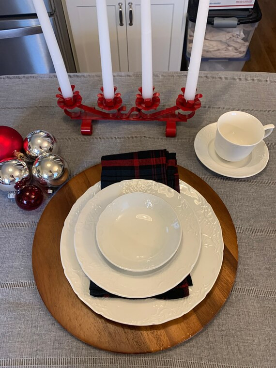 Johnson Brothers Richmond White Embossed Dinnerware Set for 7 | Etsy Canada | Etsy (CAD)