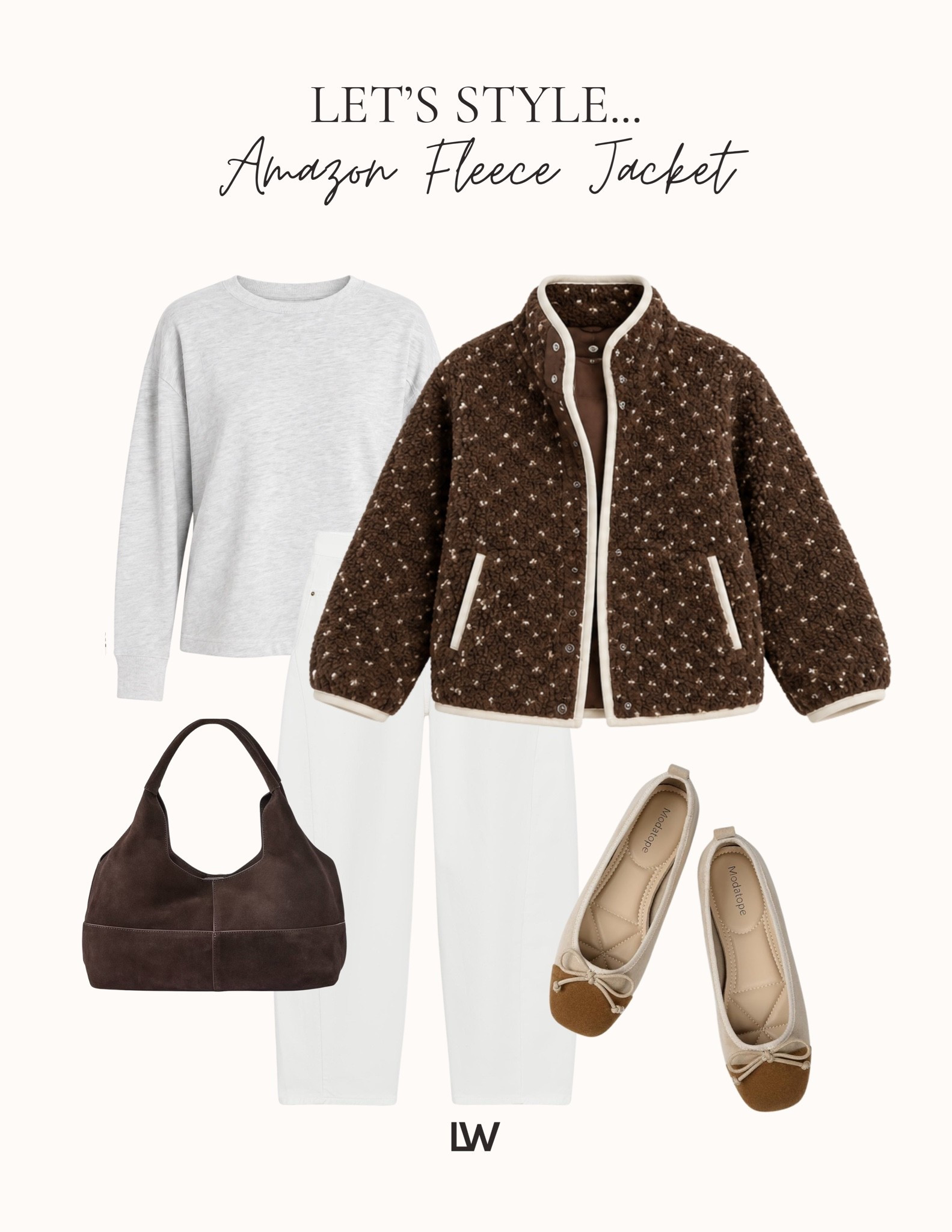 Styling this Amazon fleece that I love! I sized up to a M in the jacket for a comfortable fit.