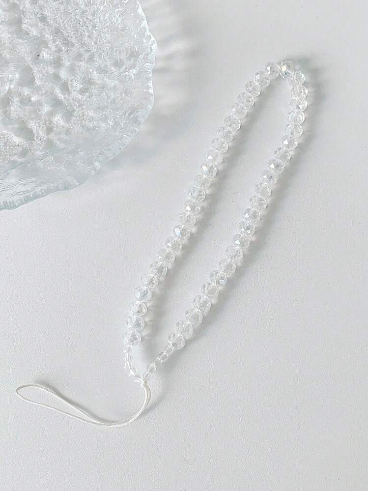 TrendsGlass Beaded Phone Lanyard | SHEIN