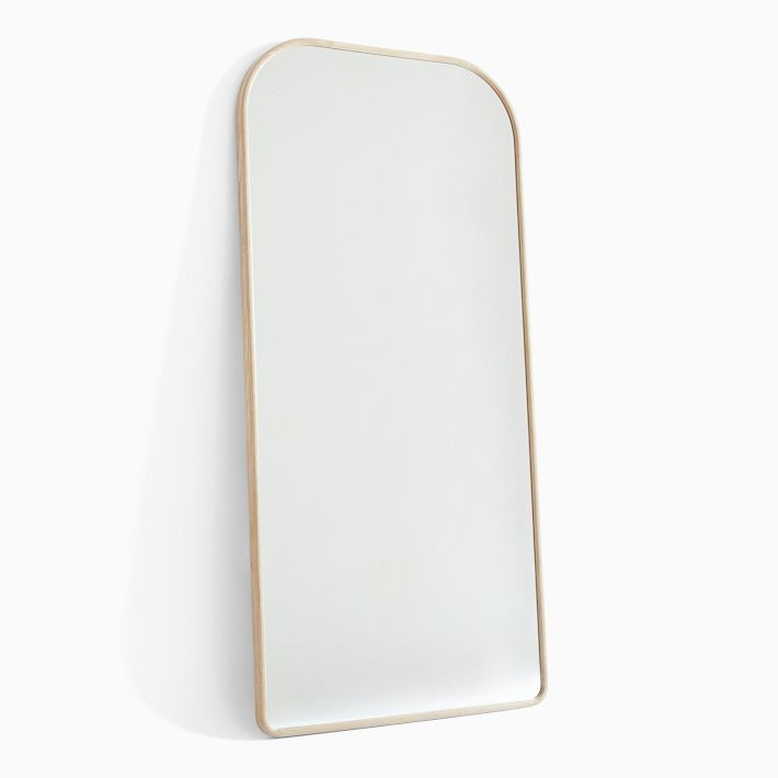 Streamline Oversized Wide Arch Wood Floor Mirror | West Elm (US)