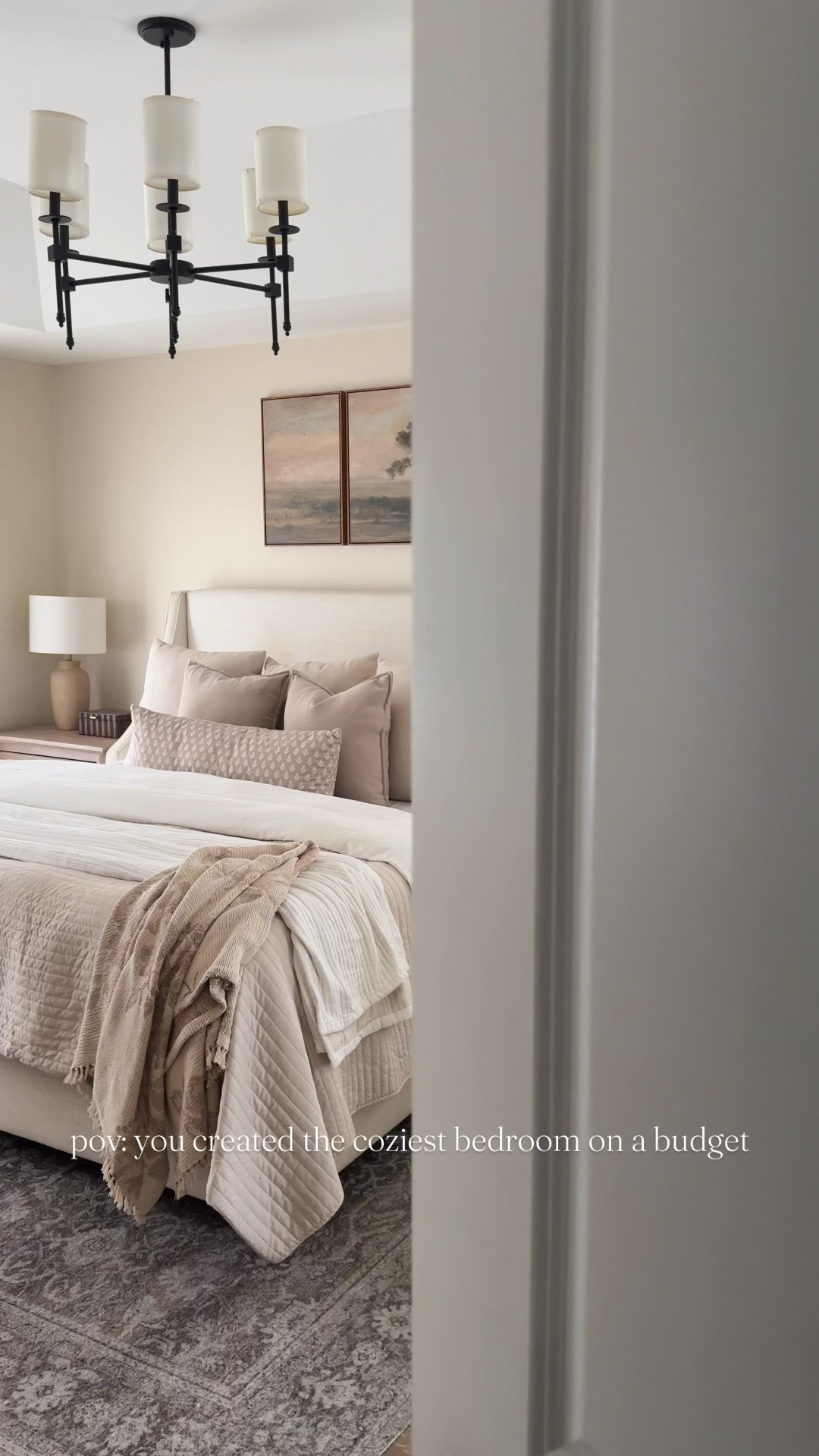 Cozy bedroom, neutral bedroom, neutral bedding, comforter, nightstand, area rug, neutral rug

#LTKHome #LTKSaleAlert