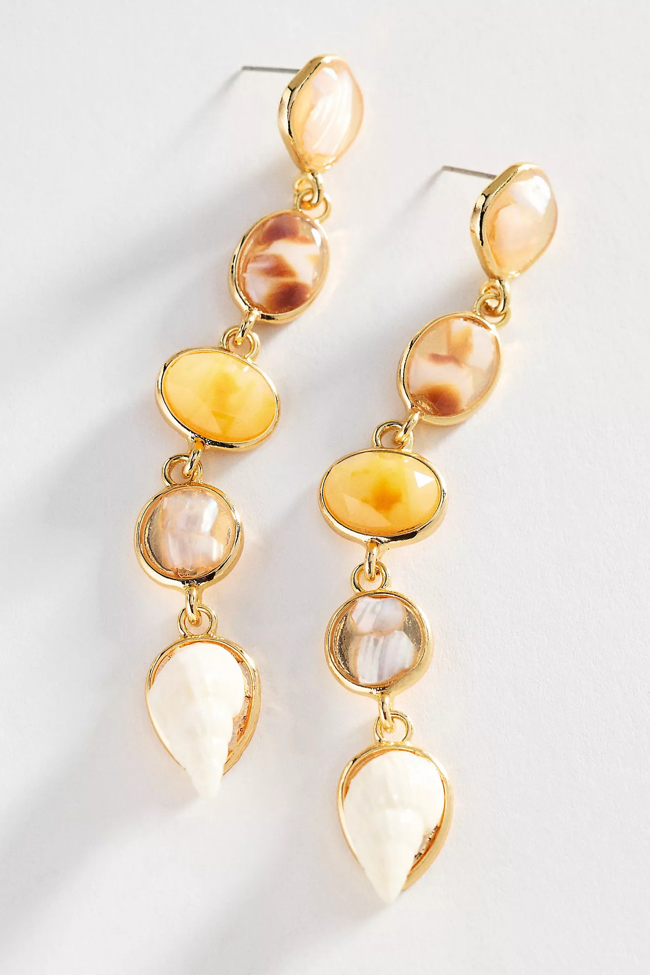 Seashell Stack Drop Earrings | Anthropologie (US)