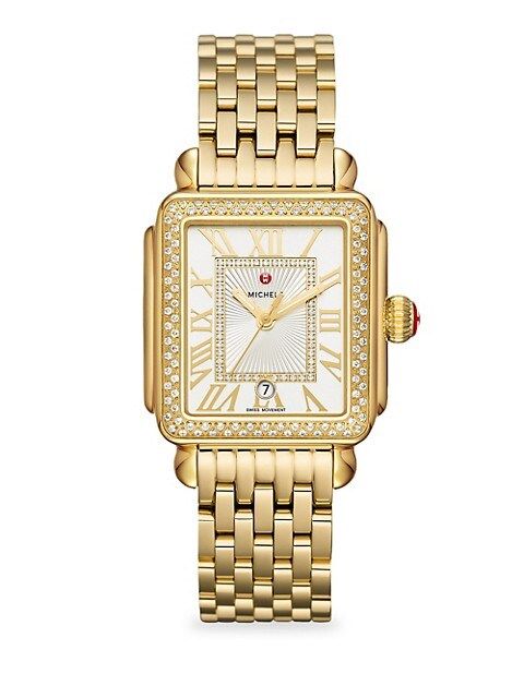 Deco Madison Gold Diamond Watch | Saks Fifth Avenue