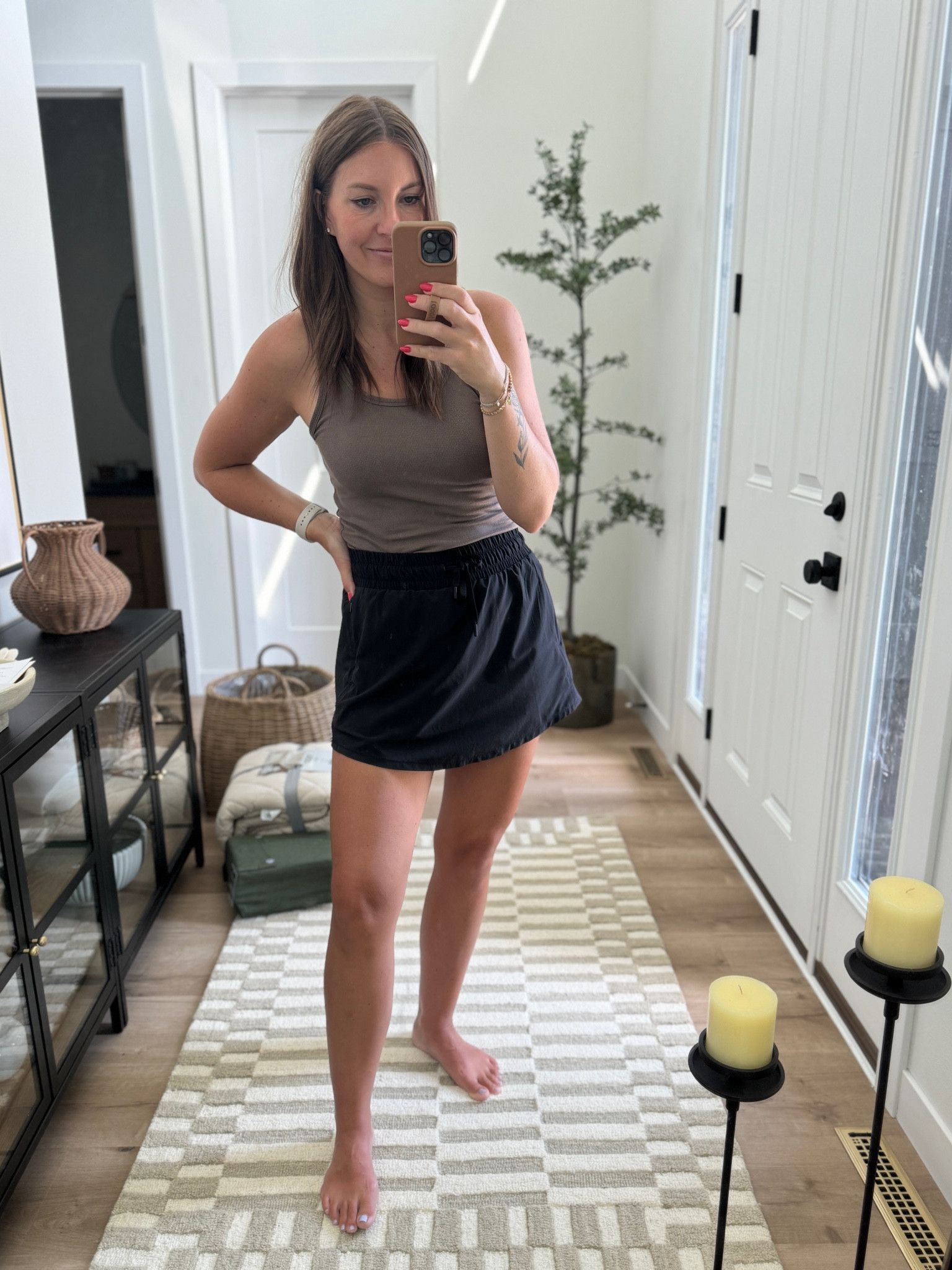 OOTD! I swear buy this athletic skort from Target. It’s my go to on hot days, I have it in 3 colors 😅 my tank also restocked, it’s a little spendy, but sooo comfortable and the fit is 👌 Wearing a S in the skort and M in the tank  

#LTKFindsUnder50 #LTKMidsize #LTKStyleTip
