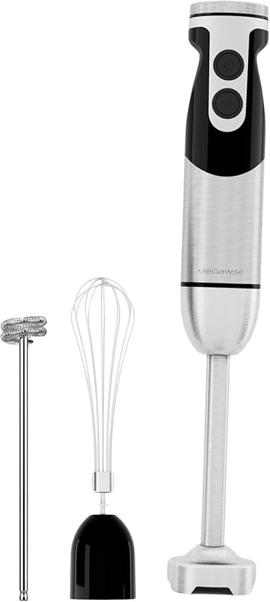 MegaWise Stainless Steel Titanium Reinforced 3-in-1 Immersion Hand Blender, Powerful with 80% Sha... | Amazon (US)