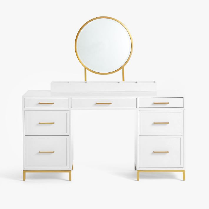 Blaire Smart™ Storage Vanity Desk (57") | Pottery Barn Teen