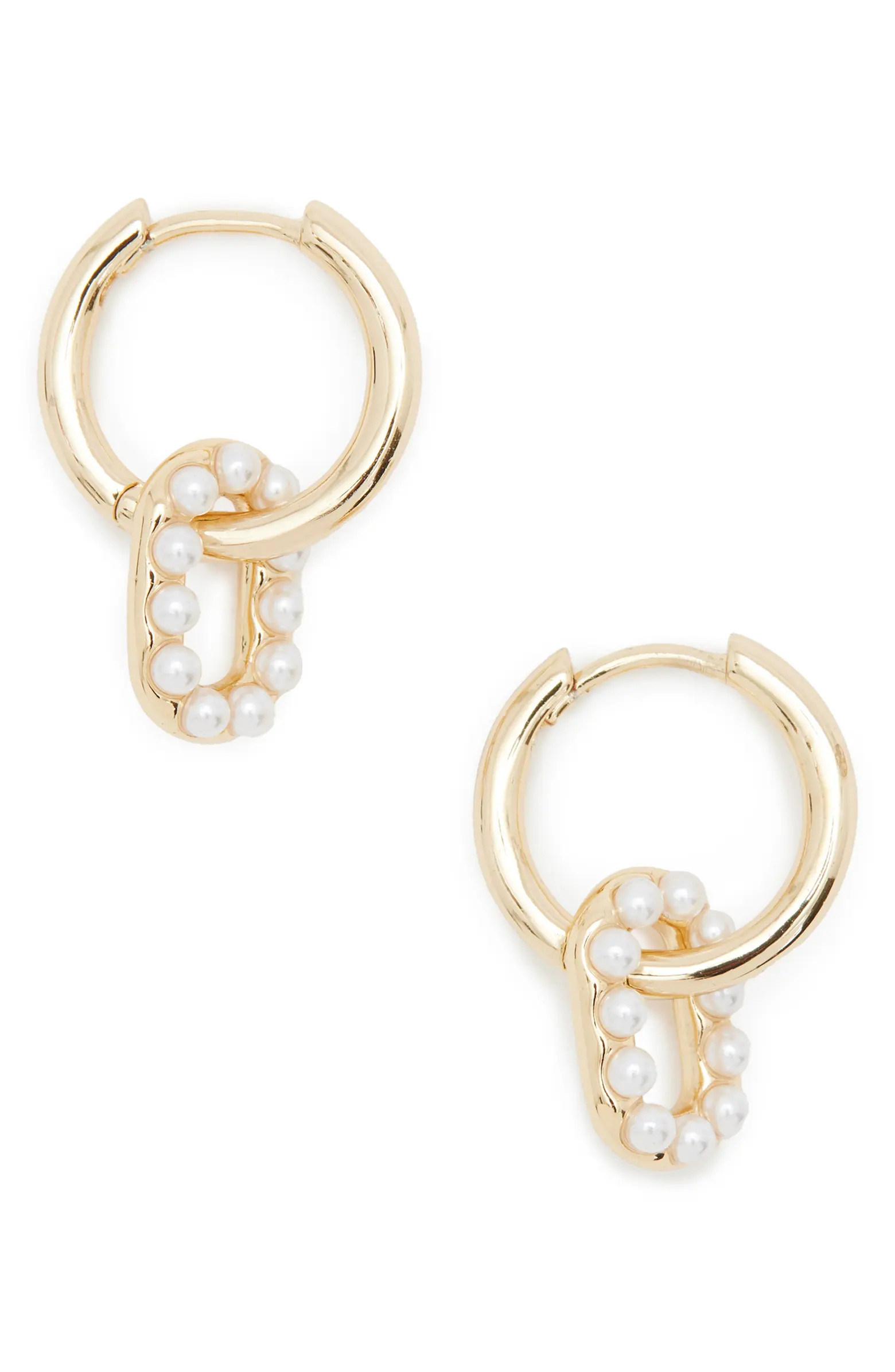 Oval Link Drop Huggie Hoop Earrings | Nordstrom