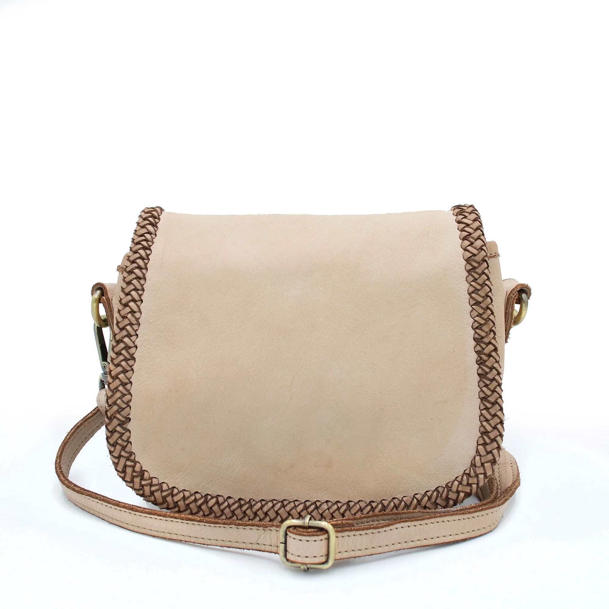 Naples Saddle Bag in Light Taupe | Bolsa Nova Handbags