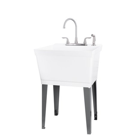 19 Gallon Utility Sink with Stainless Steel High Rise Kitchen Faucet 6501 | Walmart (US)