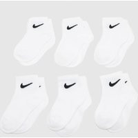 Nike White Kids Ankle Socks 6 Pack | Schuh