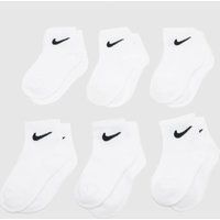 Nike White Kids Ankle Socks 6 Pack | Schuh