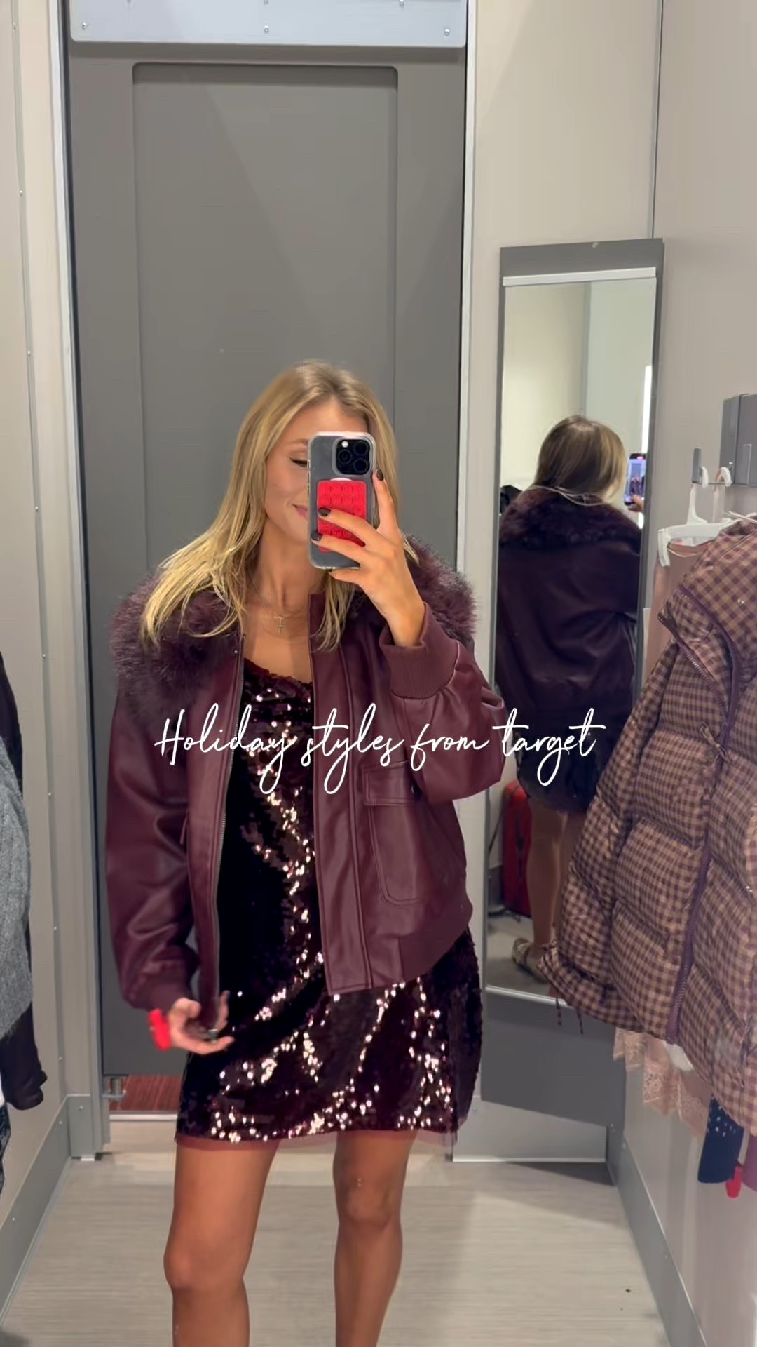 Holiday styles from target. Wearing a small in the dress, small in the jacket, XS in skirts, small in silk skirt & XL in sweater for an oversized fit! 

#LTKHoliday #LTKSeasonal #LTKFindsUnder50