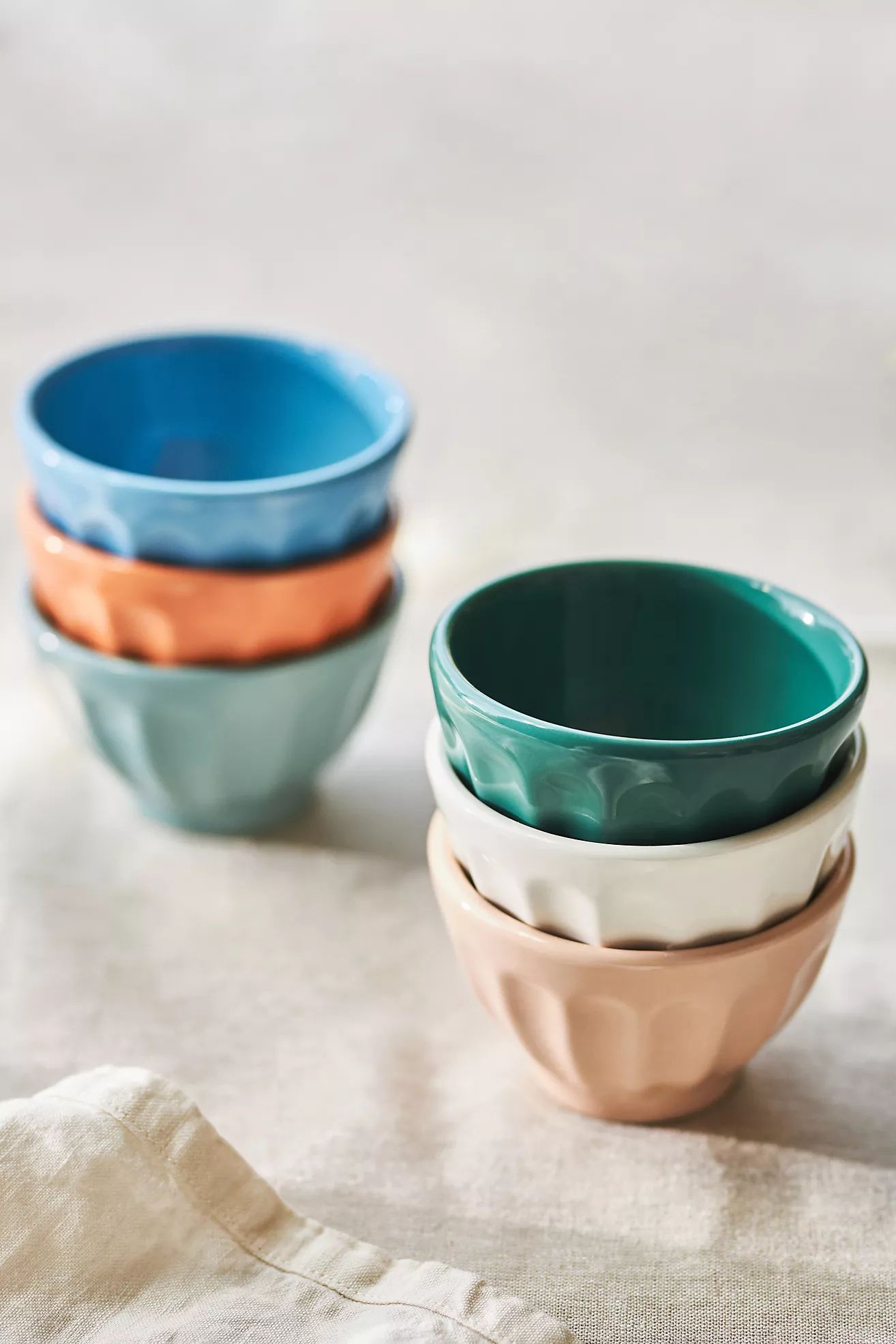 Amelie Assorted Latte Mini Bowls, Set of 6 | Anthropologie (US)