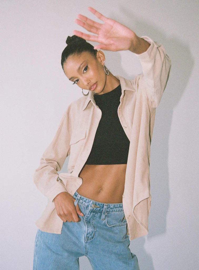 Rylan Shirt Beige | Princess Polly US