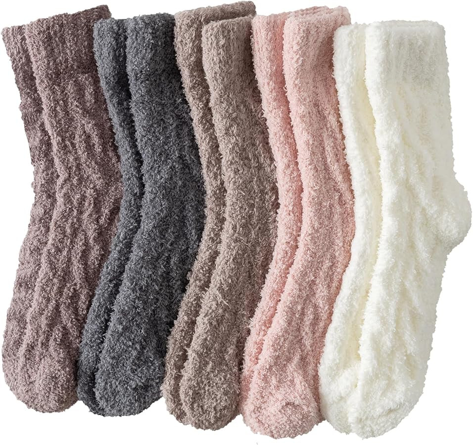Warm & Cozy Gifts for Women, Fluffy Fuzzy Sock, Plush Sleeping Slipper Socks - Soft Warm Fabric | Amazon (US)