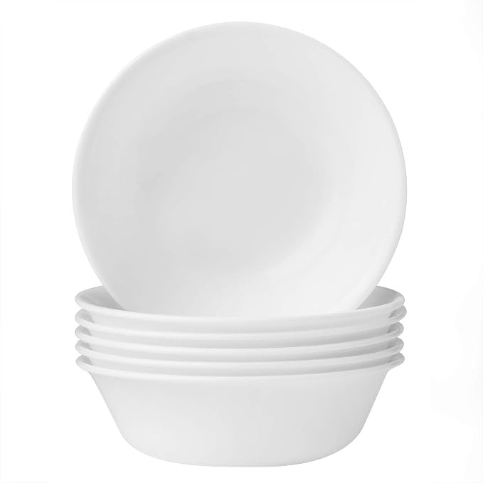 Corelle Vitrelle 6-Piece Soup/Cereal Bowl Set, Triple Layer Glass and Chip Resistant, 18-Oz Light... | Amazon (US)