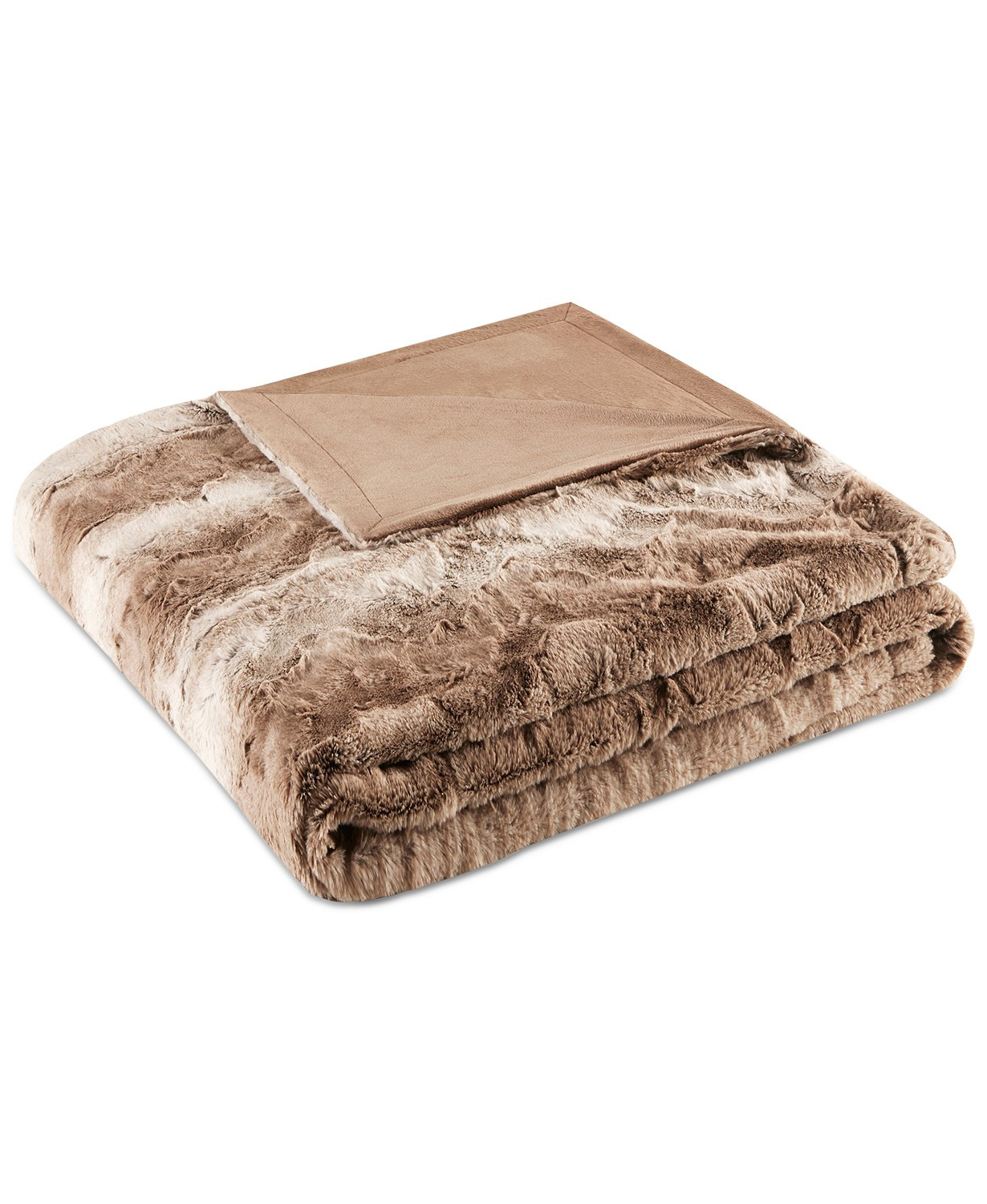 Madison Park Zuri Faux-Fur Throw & Reviews - Blankets & Throws - Bed & Bath - Macy's | Macys (US)