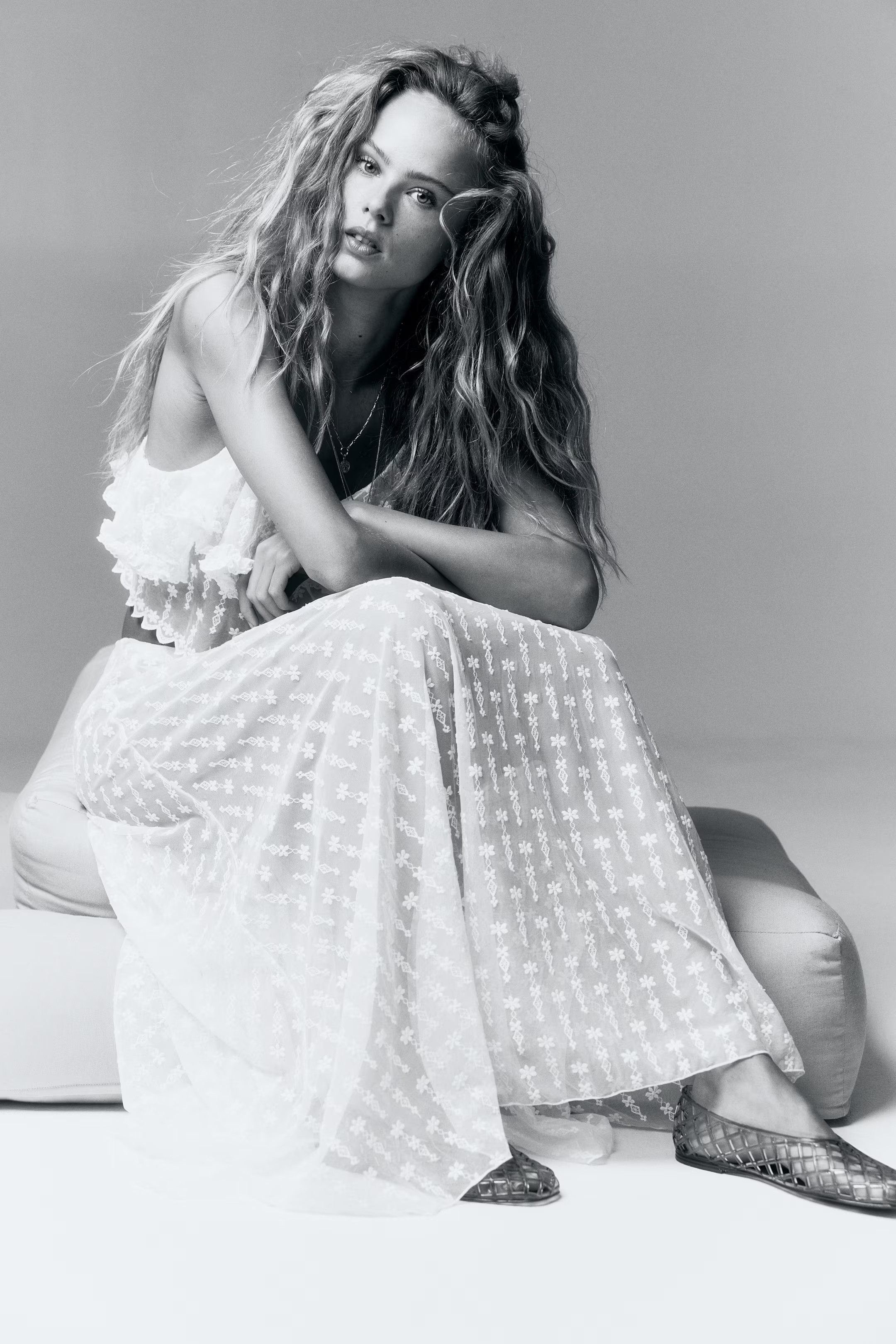 Embroidered Mesh Skirt | H&M (US + CA)