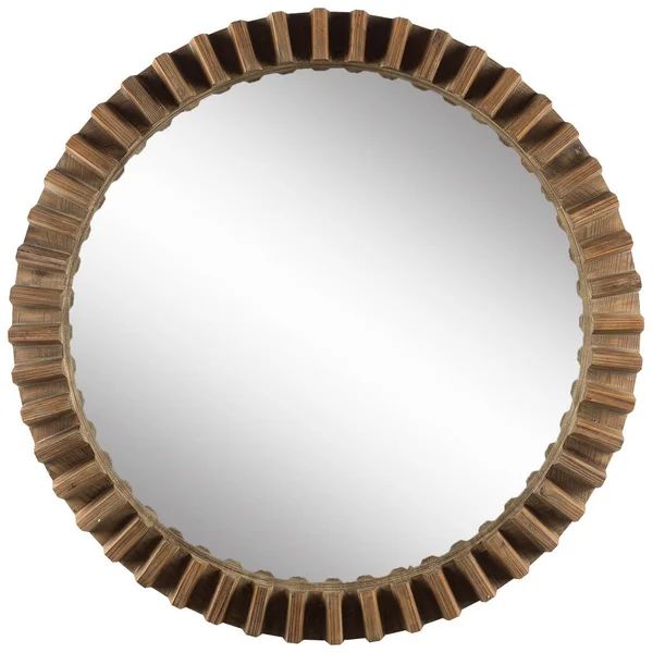 Teston Round Wood Wall Mirror | Wayfair North America