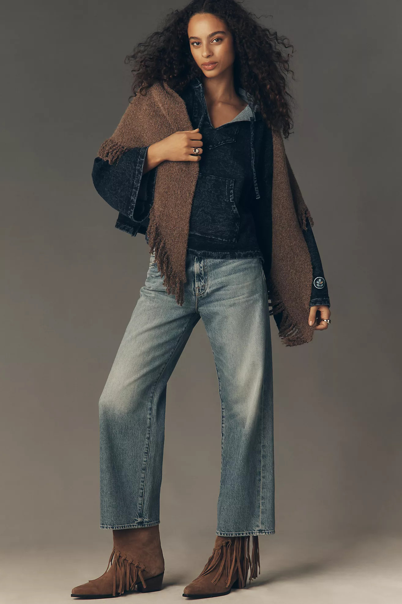 MOTHER The Dodger Flood High-Rise Straight-Leg Jeans | Anthropologie (US)