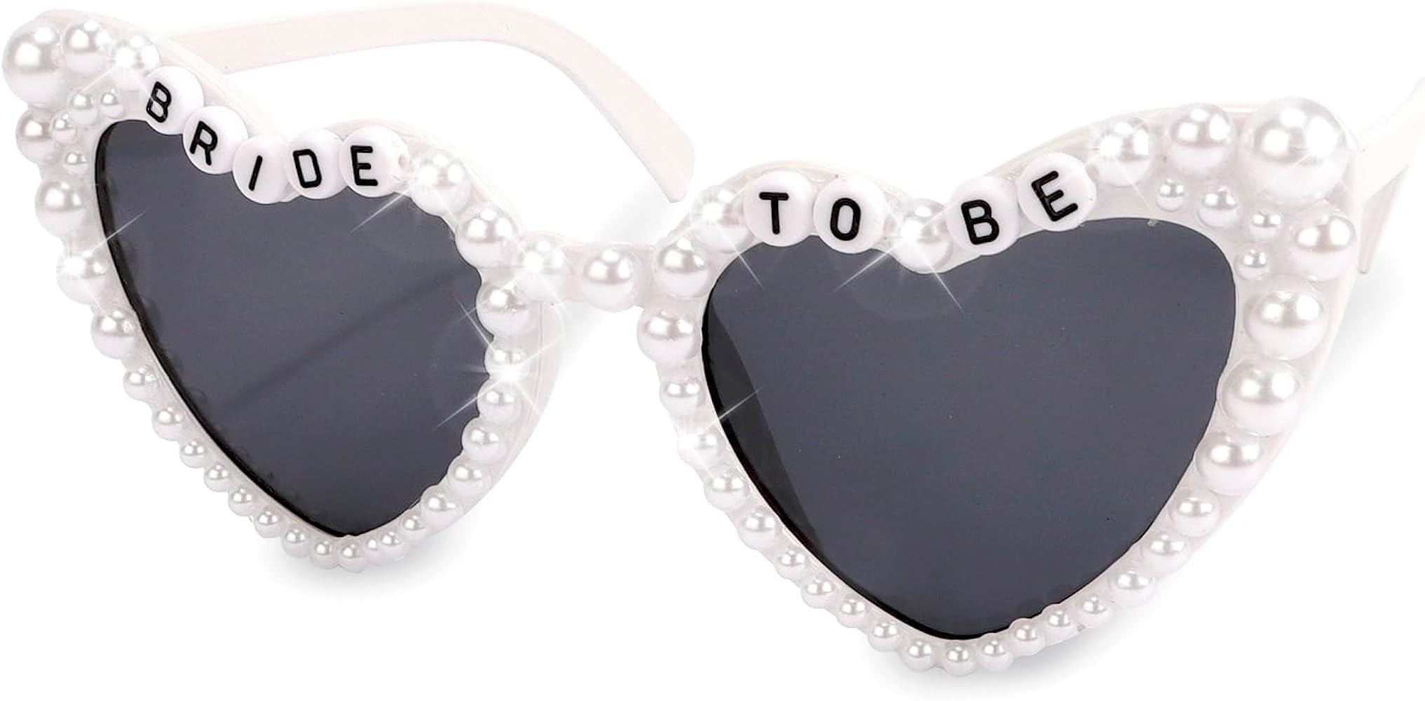 Bride Sunglasses for Bachelorette White Heart Sunglasses Bride to Be Sunglasses Womens Bacheloret... | Amazon (US)