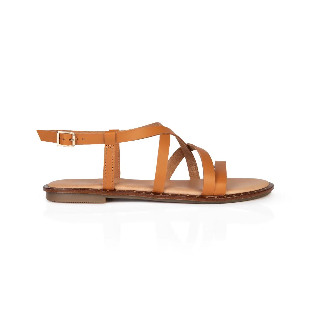 Athena: Tan Leather Strappy Sandals from Air & Grace | Air & Grace